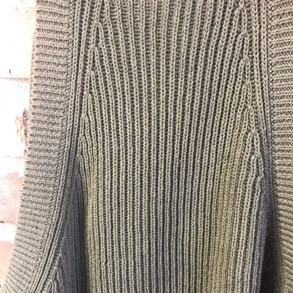 American Eagle NEW AE Sweater Dress Cowl Button Ribbed Mock Neck Wool Cotton S - Picture 6 of 14